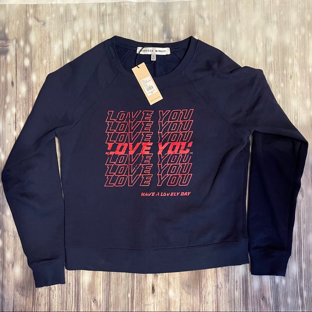 Rebecca Minkoff Love You Navy Sweater